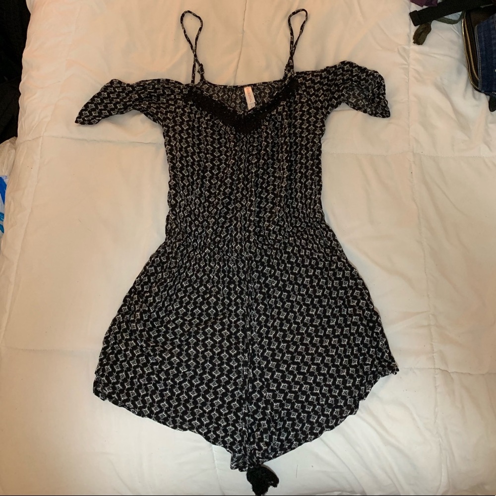 Cold shoulder romper